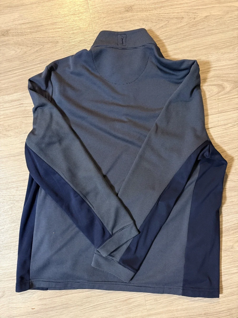 Quarter-Zip Men's Pullover - Slate Gray & Navy